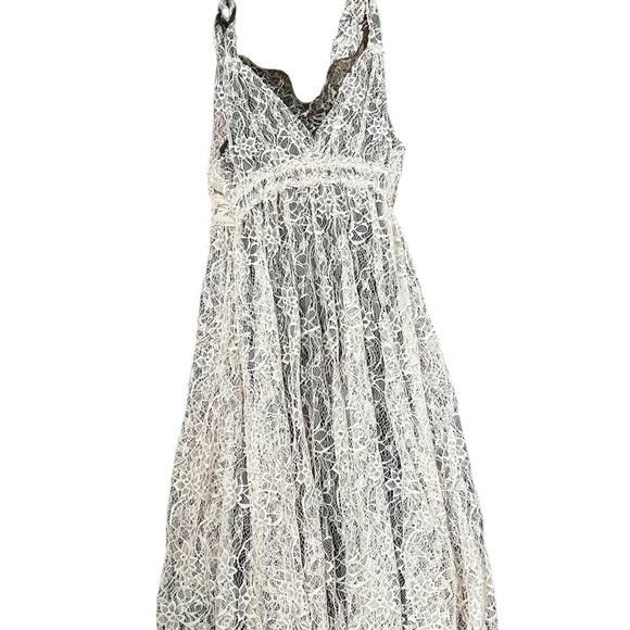 Bridal Twee Boho Lace Two Layer Made in France Lisa D dress - Picture 2 of 7